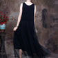 Women Summer Casual Solid Dual-layer Vest Tulle Dress