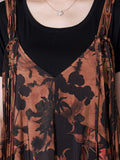 Women Summer Flower Irregular V-Neck Vest Dress