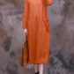 Women Spring Commute Pure Color Shirred V-Neck Loose Dress