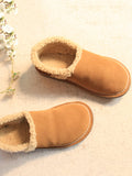 Women Casual Winter Suede Leather Warm Plush Shoes