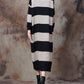 Women Winter Casual Stripe Kitted Long Dress