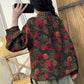 Women Vintage Flower Spring Lacework Neck Cotton Shirt