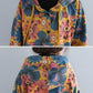 Women Casual Flower Spring Hooded Cotton Coat