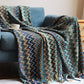 Vintage Mid Century Style Bohemian Sofa Throw Blanket