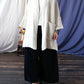 Women Spring Vintage Solid V-Neck Long Coat