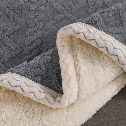 Couverture de canapé en polyester solide d'hiver