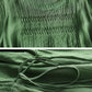 Robe drapée Artsy pour femmes, cordon de serrage, couleur unie, 100% Ramie