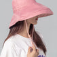 Women Summer Solid Large-Brim Sunproof Hat