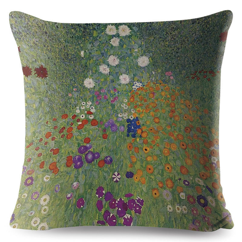 Painting Polyester Breathable Sofa Pillow Cushion