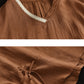 Women Summer Drawstring Adjustable Lacework Ramir Shirt