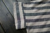 Striped Retro Literary Distressed Washed Loose Plus Size Dress