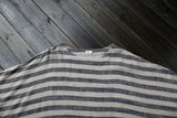 Striped Retro Literary Distressed Washed Loose Plus Size Dress