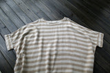Striped Retro Literary Distressed Washed Loose Plus Size Dress