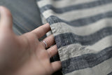 Striped Retro Literary Distressed Washed Loose Plus Size Dress