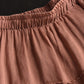 Women Spring Ramie Spliced Vintage Skirt