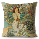 Painting Polyester Breathable Sofa Pillow Cushion