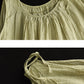 Gilet Ramie rétro pour femmes, couleur unie, ample, cordon de serrage