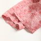 Robe Ramie à cordon de serrage à fleurs rouge Artsy d'été pour femmes