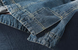 Vintage Elastic Waist Washed Denim Skirt