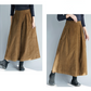 All-Match Corduroy Literary Retro Slimming Wide-Leg Pants With Large Pockets