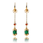 National Retro Agate Gold-plated Earrings