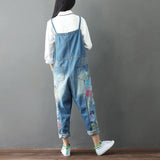 Vintage Distressed Patchwork Print Suspenders