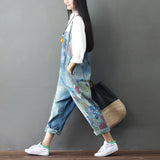 Vintage Distressed Patchwork Print Suspenders
