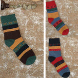 Women Wool Winter Stitching Warm Socks