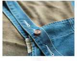 Printed Loose Thin Denim Overalls