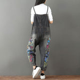 Vintage Distressed Patchwork Print Suspenders