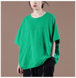 Women's Loose Large Size Round Neck Short Sleeve T-shirt