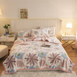 Polyester Soft Print Casual Bed Throw Blanket