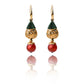 Boucles d'oreilles longues pendentif en Agate plaqué or, boucles d'oreilles rétro créatives de Style ethnique