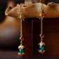 National Retro Agate Gold-plated Earrings