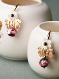 Shell Retro Pearl Flower Women Earrings
