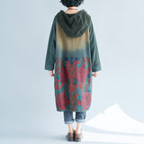 Plus Size Printed Vintage Distressed Dress