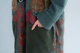Plus Size Printed Vintage Distressed Dress