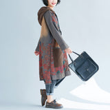Plus Size Printed Vintage Distressed Dress