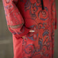 Robe Mi-Longue à Capuche Imprimée Vintage Grande Taille