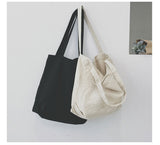Lazy Style One-Shoulder Literary Fan Canvas Bag