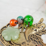Alloy Bird Multicolor Agate Necklace