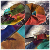 Retro Contrast Color Leather Crossbody Bag