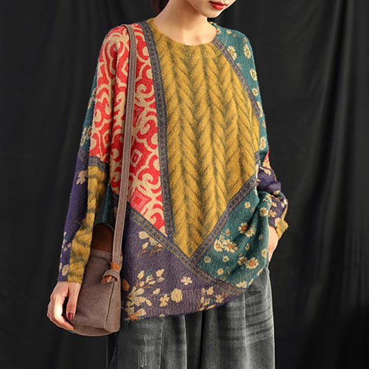 Colored Printed Soft Comfortable Warm Sweater