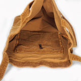 Corduroy Women Solid Color Large Capacity Shoulder Bag