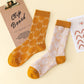 Cotton Knitted Geometric Stripes Casual Socks(5 Pairs)