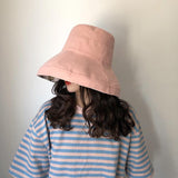 Female Summer Sun Hat Solid Color Foldable Cap