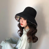 Female Summer Sun Hat Solid Color Foldable Cap