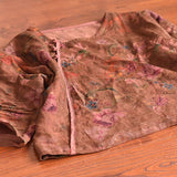 Linen Vintage Floral Printed Pullover Long Sleeve Shirt