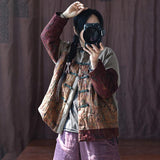 Linen Vintage Women Breasted Stitching Long Sleeve Coat