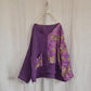 Linen Women Vintage Floral Pocket Stitching Casual Shirt